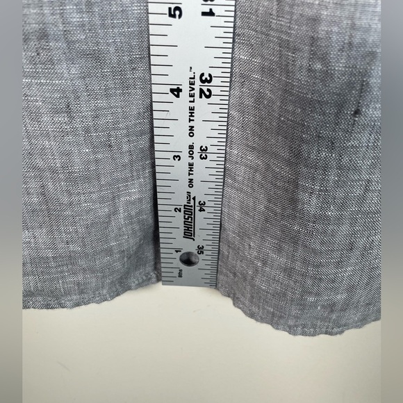 Garnet Hill Linen Pintuck Shift Dress Gray pockets Breathable Classic Sz 4
Boho - Picture 12 of 12